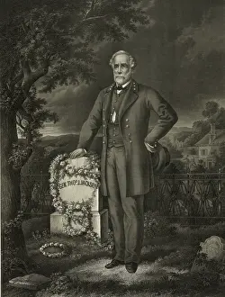 General Robert E. Lee visits grave of Thomas Jackson