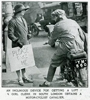 Hitching: The General Strike - hitching a lift 1926