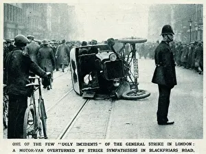 Sympathisers: The General Strike - an overturned motor-van