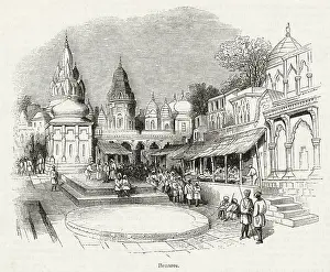 Benares: General view of Benares, India