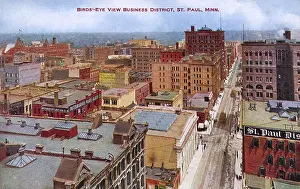 Randall: General view of business district, St Paul, Minnesota, USA