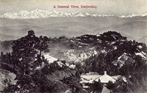 Himalayas: General view of Darjeeling, India