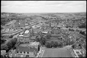 1345: A general view of Durham, seen from top of Cathedral