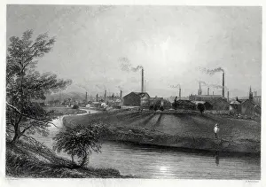 1869: General view of Huddersfield, Yorkshire