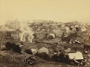 Clean Up: General view of Johnstown from high ground after