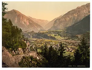 Meiringen: General view of Meiringen, Bernese Oberland, Switzerland