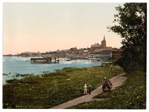 Stralsund: General view, from Promenade, Stralsund, Pommeraina sic, Ger
