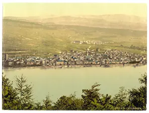Rudesheim: General view, Rudesheim, the Rhine, Germany General view, R?