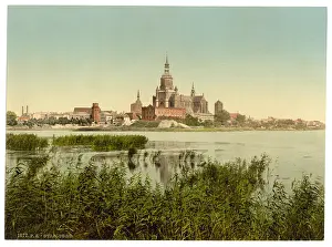Stralsund: General view, from station, Stralsund, Pommeraina sic, Germa