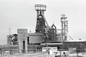 Specialists: General view of steel complex of El Hadjar in Algeria, 1969