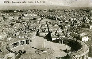 Veduta: General View, Veduta della cupola di S. Pietro, Lazio