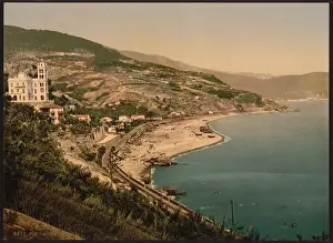 Bordighera: General view from the west, Bordighera, Riviera