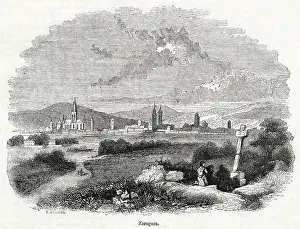 Saragossa: General view of Zaragoza (Saragossa), Spain
