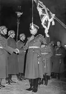 Handshake: General Wilhelm List at the flag handover, 1938