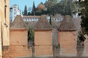Generalife: Generalife and walls of the Alhambra, Granada
