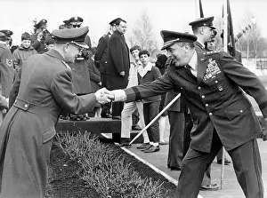 Salutation: Generals during military parade of the US Army in Stuttgart