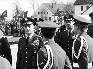 Lemnitzer: Generals during military parade of the US Army in Stuttgart