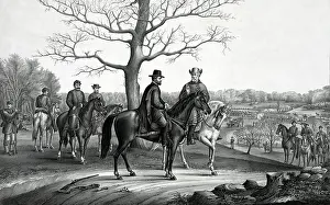 Appomattox: Generals Robert E. Lee and Ulysses S. Grant planning