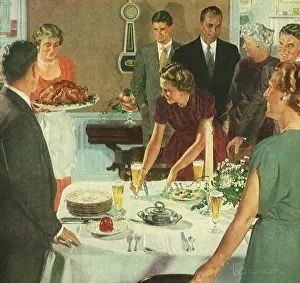 Generations: Three Generations at Thanksgiving Dinner