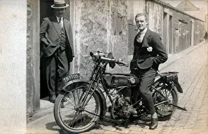 Bystander: Gentleman on a 1918/20 Rudge Multi motorcycle