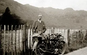 Michael Cole: Gentleman with his 1922 BSA motorcycle