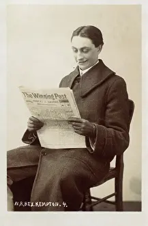 Kempton: Gentleman with his copy of The Winning Post