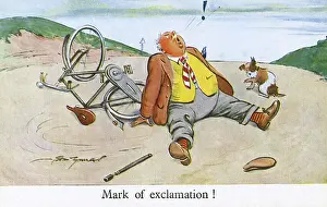 Swears: Gentleman crashes on his bicycle and utters a loud
