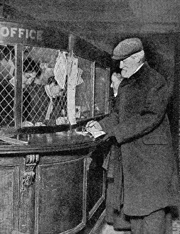A gentleman drawing the first pension
