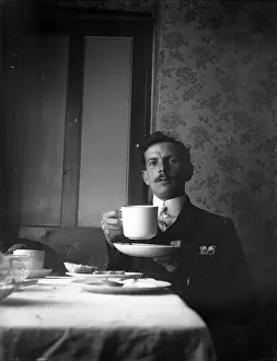 Cuppa: Gentleman drinking a cup of tea
