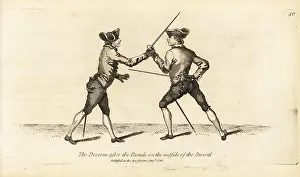 Armes: Gentleman fencer disarming his opponent