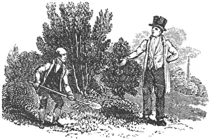 Apr17: Gentleman instructing gardener, c. 1800