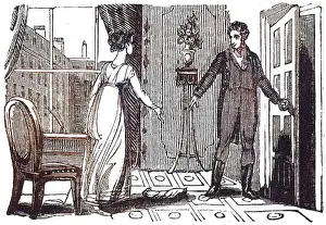 Altercation: Gentleman and lady in a room, c.1810