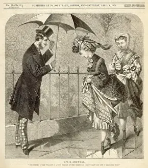 Polite: Gentleman offers to share his umbrella -ella -ella