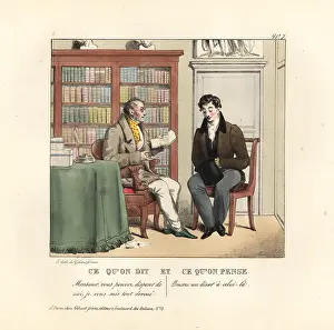 Petites: Gentleman in the study of an advisor