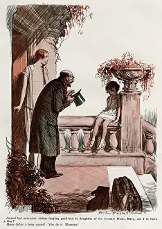 A gentleman visitor saying goodbye