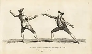 Armes: Gentlemen fencers in Carte thrust and parry