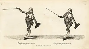 Armes: Gentlemen fencers in the second and third