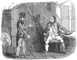 Apr17: Gentlemen talking and smoking, c. 1800