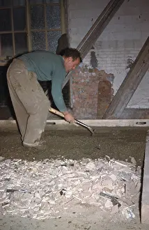 The gents? cloakrooms during construction c.1960