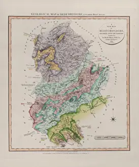 Bedfordshire: Geological Map of Bedfordshire (William Smith, 1820)
