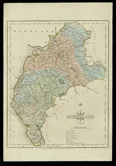 Cumberland: Geological map of Cumberland (Fry, c.1814)