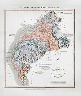 Cumberland: Geological Map of Cumberland (William Smith, 1824)