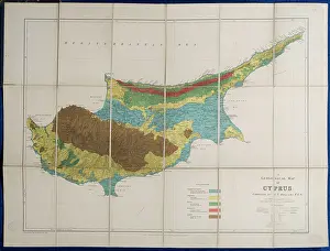 Cyprus: Geological map of Cyprus (Bellamy, 1905)