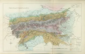 Geological: Geological map of the eastern Alps (1832)
