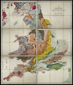 Geological: Geological Map of England and Wales (1865) 3rd edition