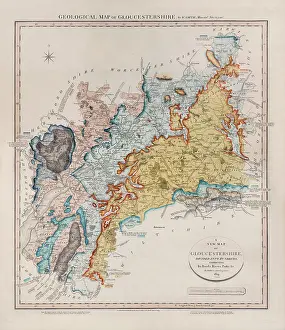 1819: Geological Map of Gloucestershire (William Smith, 1819)