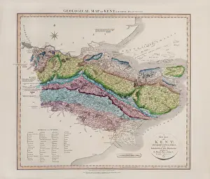 1819: Geological Map of Kent (William Smith, 1819)