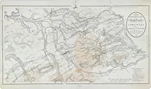 1819: Geological map of the mining district of Cornwall