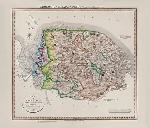 1819: Geological Map of Norfolk (William Smith, 1819)