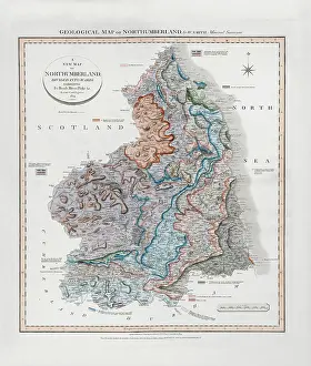 Northumberland: Geological Map of Northumberland (William Smith, 1824)